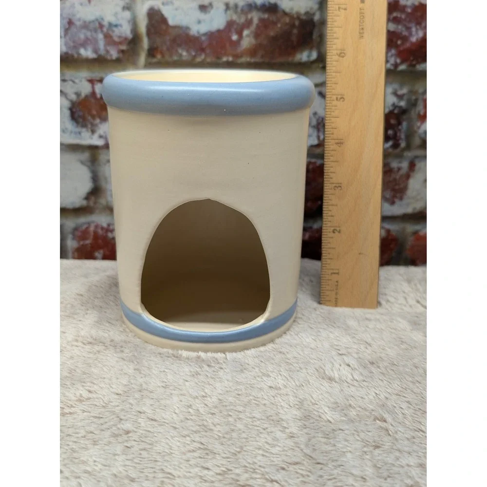 Vtg Olde Cape Cod Stoneware Tea Light Candle Potpourri Warmer 80s Hand Painted